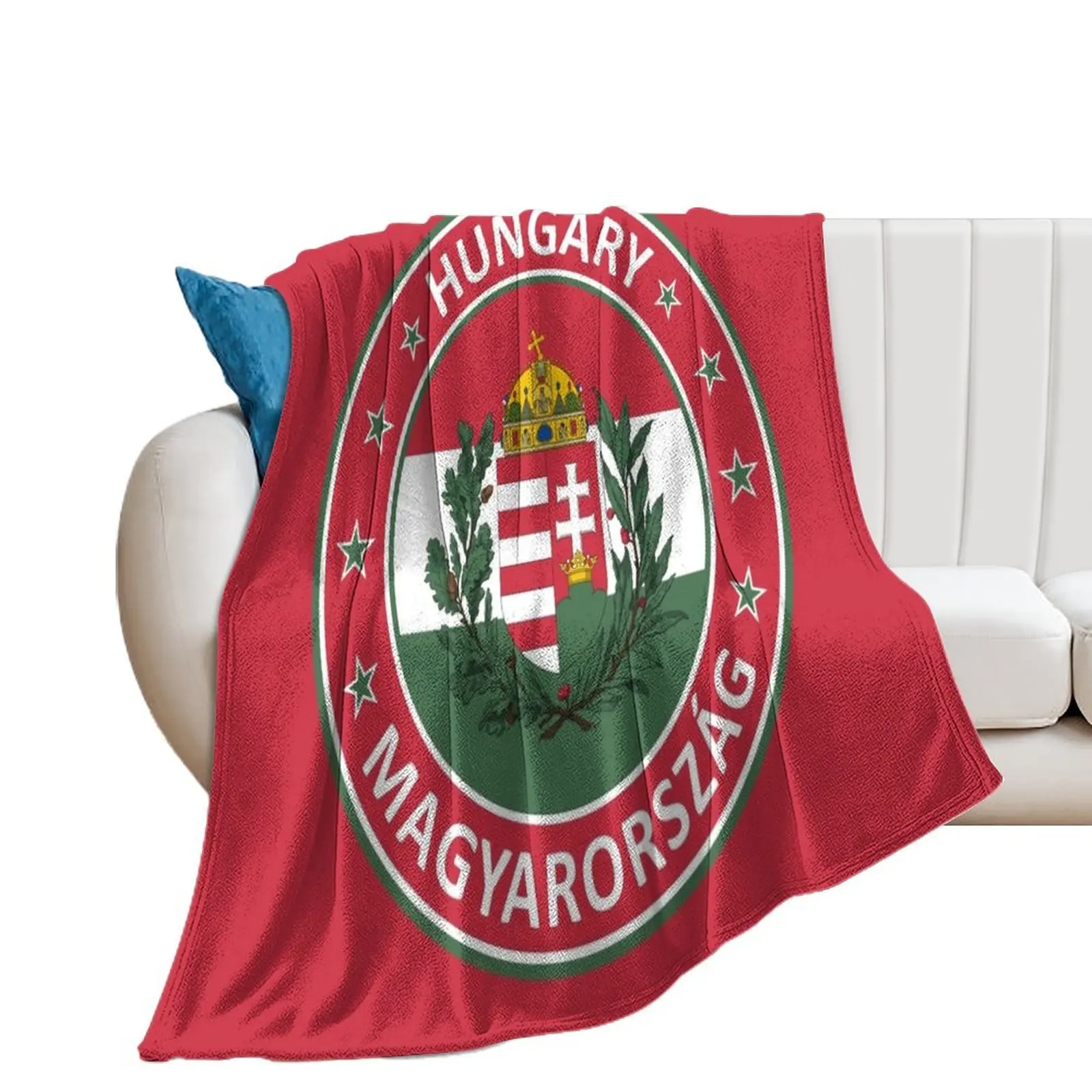 

Hungary Magyarorszag design with Flag of Hungary and Coat of Arms Throw Blanket Large Cute Decorative Sofas Blankets