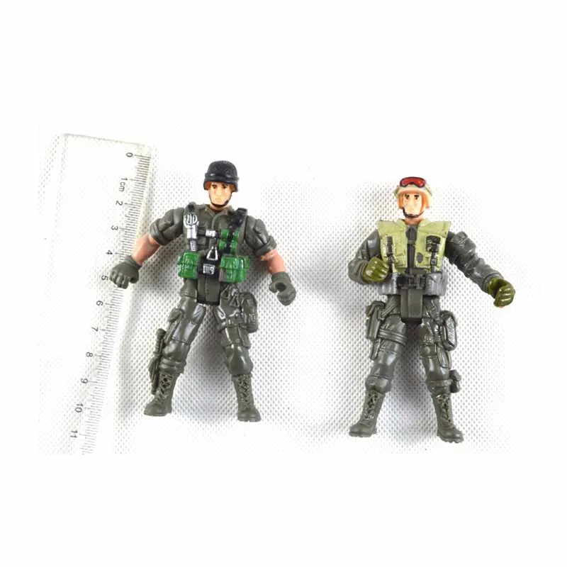 Simulation 4 Inch Military Soldier Model Creative Scene Decoration Ornaments Joints Movable Soldier Model Boys' Gifts