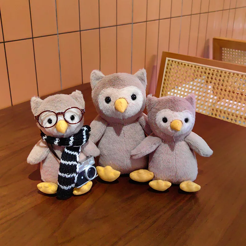 13/16cm Napett Owl Doll Plush Toy Glasses Owl Doll Children's Sleeping Doll Gift