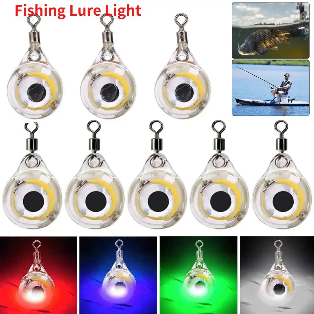 1-10 قطعة LED جذب ضوء السمك قطرة عميقة صغيرة تحت الماء شكل العين مصباح الصيد الحبار جاذب الطعم مضيئة إغراء الأسماك مصباح #1