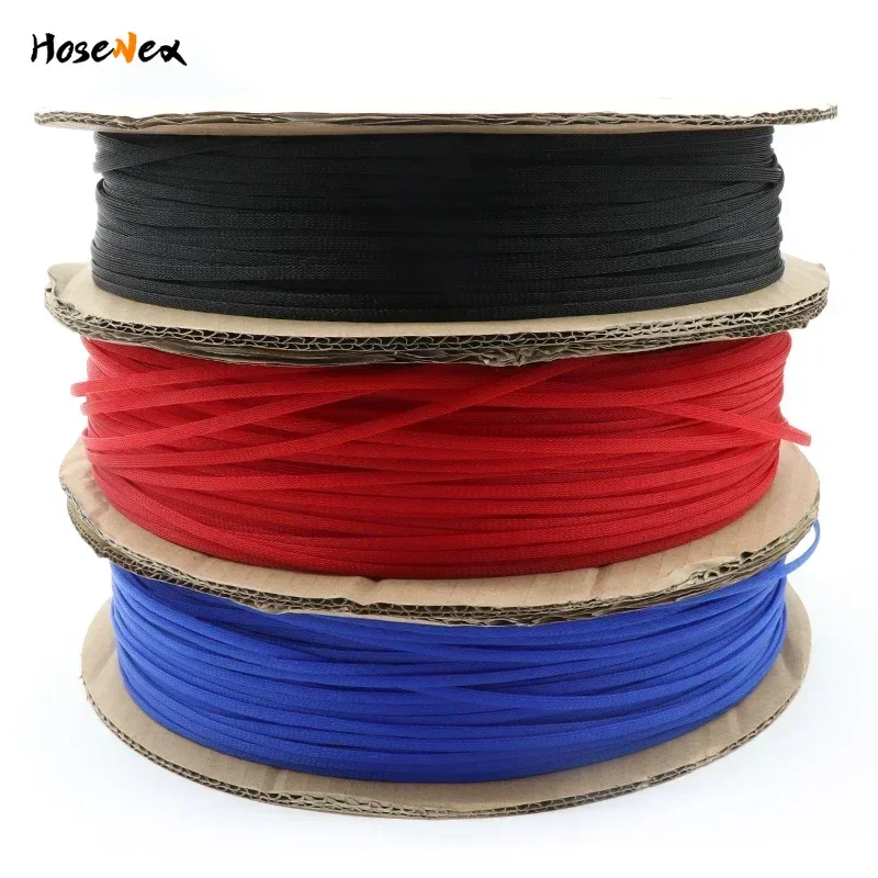 Rura ochronna na kabel USB myszy, rozmiary 3/4/6/8/10mm, rozciągliwa osłona kablowa z plecionki PET, odporna na ognie, 2-20M