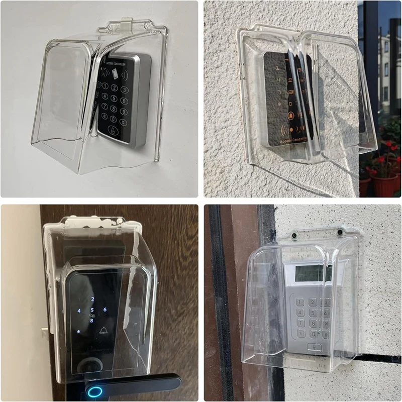Doorbell Rain Cover Waterproof Protector Doorbell Transparent Plastic Access Control Attachment