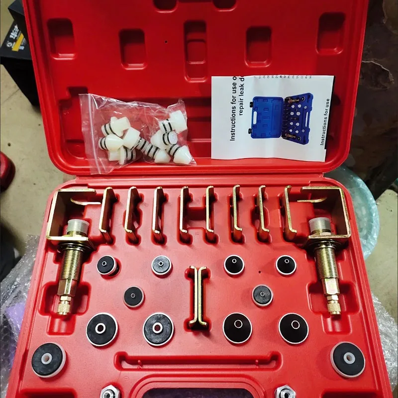 Multi Purpose Automotive AC Maintenance Tool For Segmented Leak Detection And Sealing Of Pipeline And Evaporation Box
