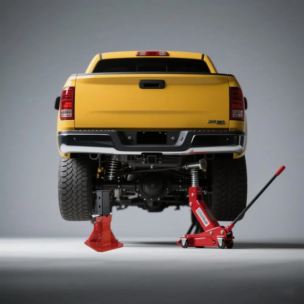 Wytrzymałe podpórki samochodowe regulowane do 22 ton z blokadą, wysokość 19,75 cala, idealne do podtrzymywania pojazdów