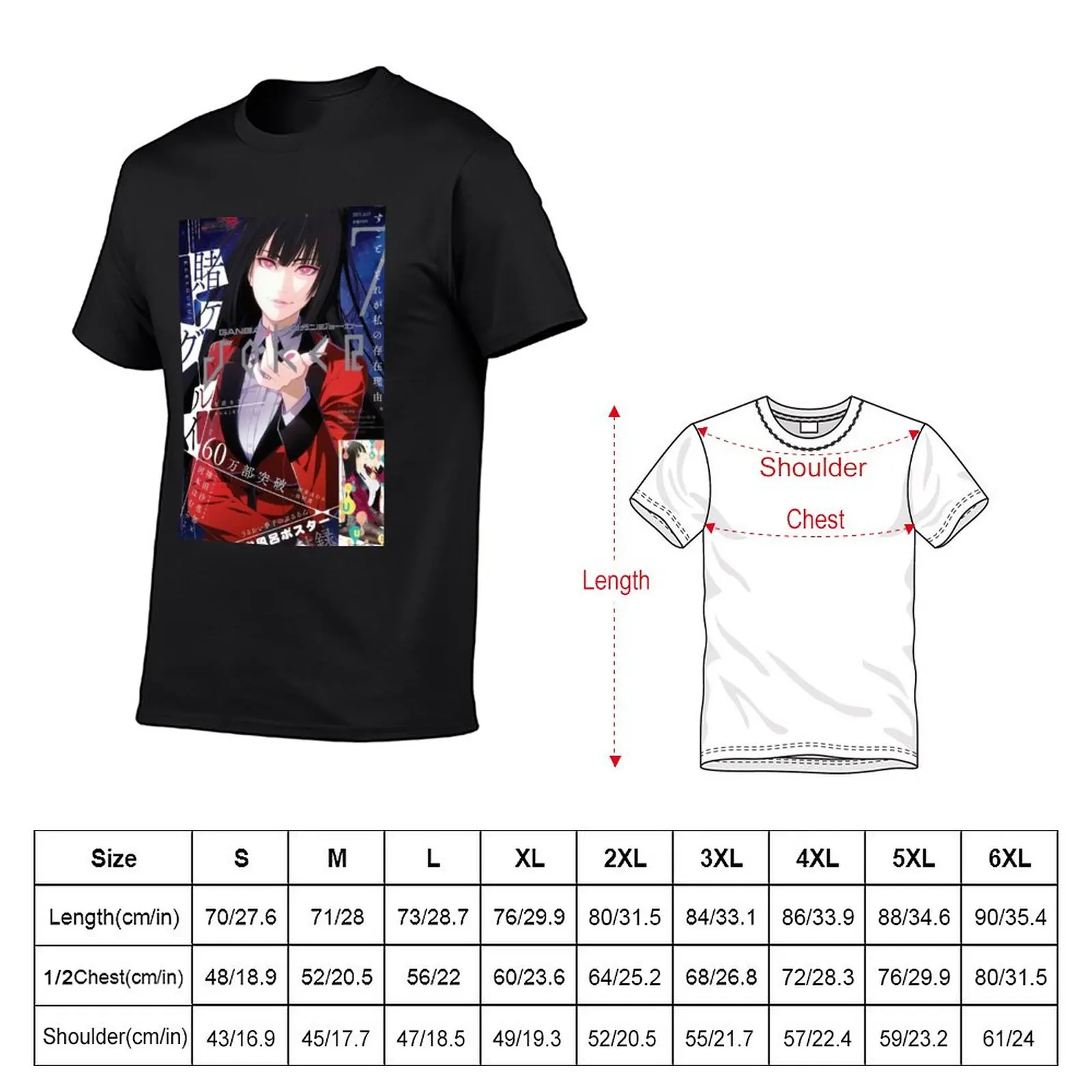 New Kakegurui - Jabami Yumeko T-Shirt custom t shirts Short sleeve cute clothes mens graphic t-shirts funny