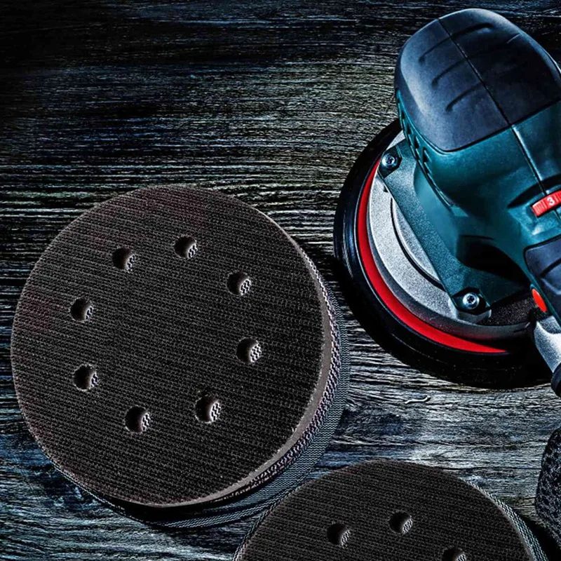 Quente! Almofadas de Interface de Densidade Suave, Almofada De Esponja De Gancho e Loop, Buffer Backing Pad, Almofadas De Interface De Espuma, 5 ", 8 Buracos, 20 Pacotes