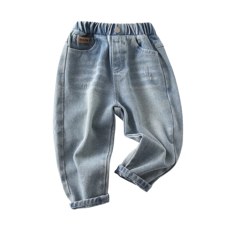 Elastic Waist Kids Jeans Toddler Boys Denim Pants Children's Clothes