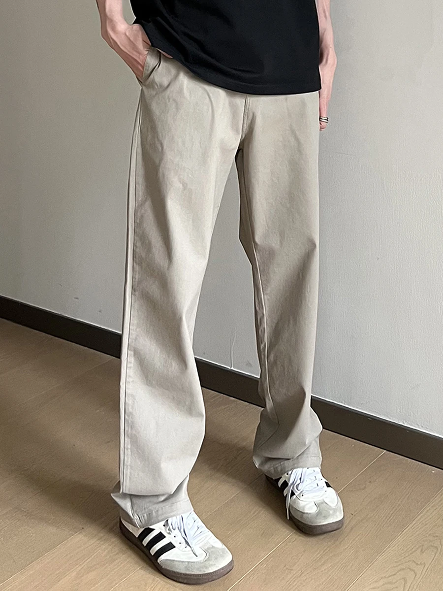 

Brave to Do American Sle Retro Work Pants CleanFit Straight Leg Wide Leg Casual Long Trousers for Men Youth Active Sle