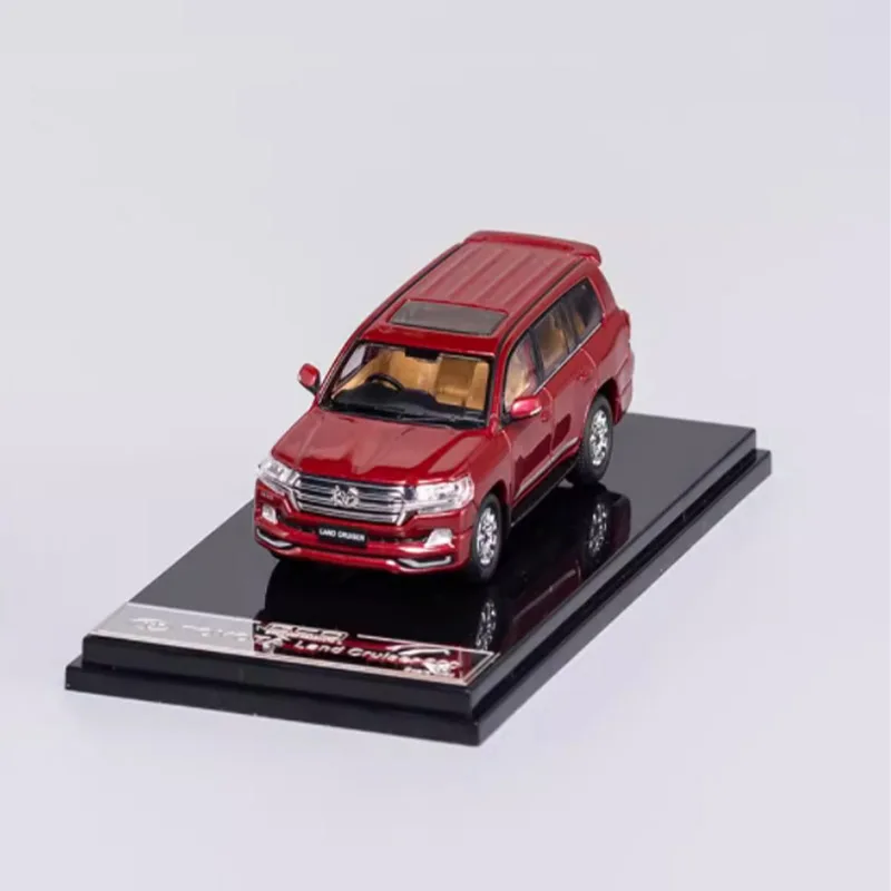 GCD 1:64 skala Land Cruiser 200 LC200 symulacja aluminiowy Model samochodu statyczny wyświetlacz kolekcjonerska zabawka prezent pamiątkowa dekoracja