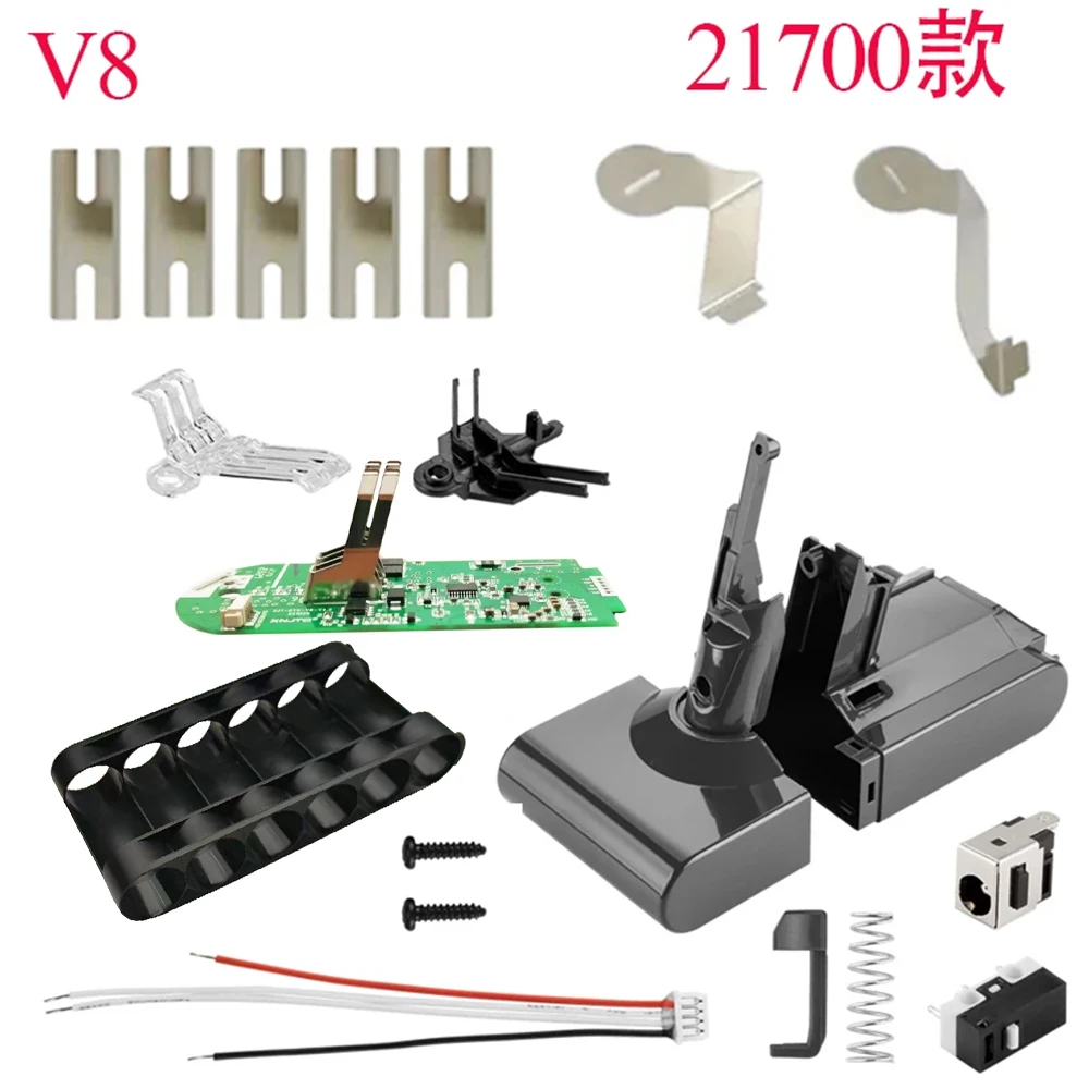 Li-ion Battery Plastic Case Charging Protection Circuit Board Box Shell For Dyson V8 21.6V Absolute Animal Vacuum Cleaner SV10