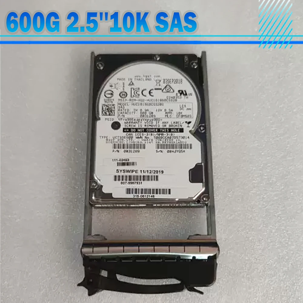 

111-02483 0B31289 600G 2.5''10K SAS HUC109060CSS601 HDD Serve Hard Disk For NetApp