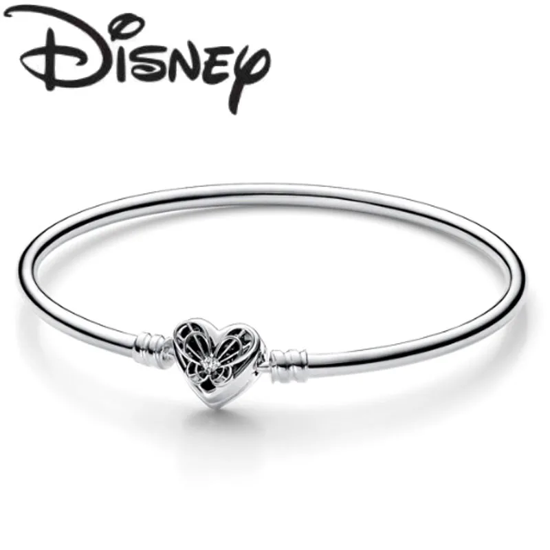 Disney 2024 New Fashion Heart Shaped Bracelet for Women Premium Fine Charms Jewellery Gifts Premium Charms Jewellery Wholesale