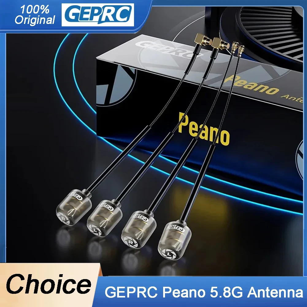 

GEPRC Peano 5.8G FPV Antenna - 2PCS 2.5DBi LHCP/RHCP UFL/MMCX for Caddx Digital/Analog FPV Freestyle Drones DIY Parts