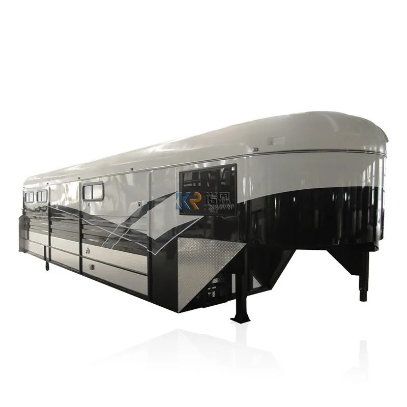 Customizable Gooseneck Horse Trailer 3 Horses Australian Standard Horse Float Trailer with Living Quarters