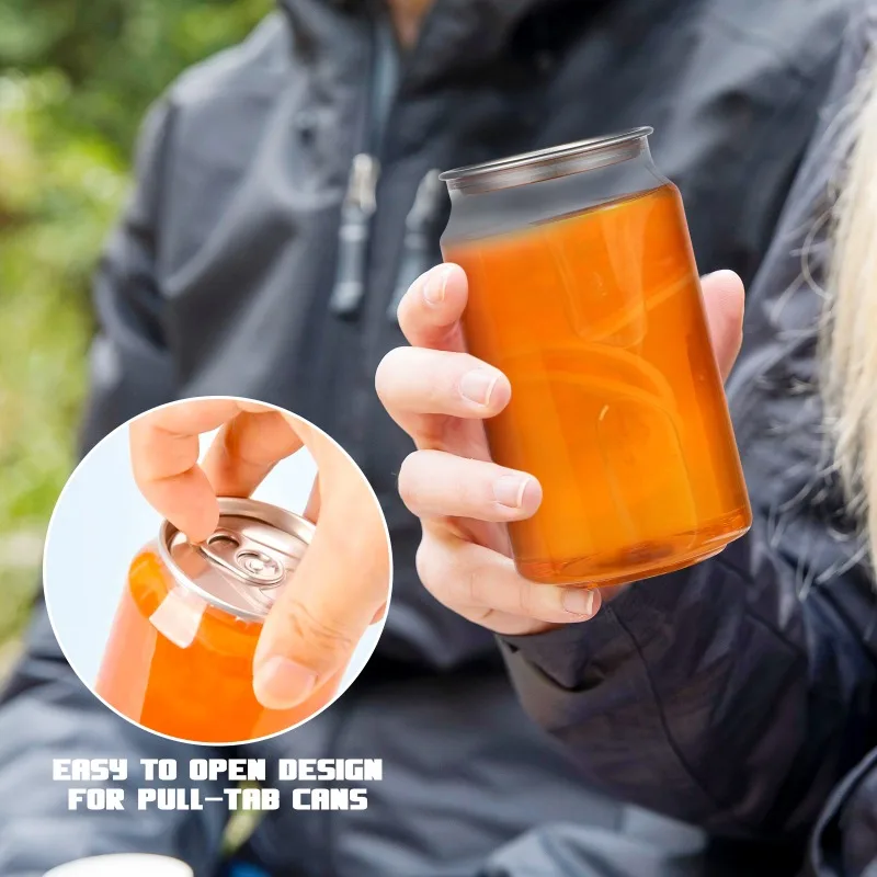 Picture 6: 330ml 10pcs Disposable Cans Milk Tea Ring-pull Cans Drinks Container PET Empty Bottle Water Drinks Bottles Storage Beverage Jars