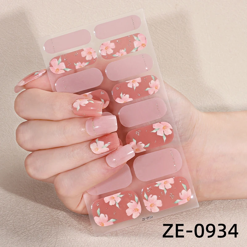 16 punte adesivi per unghie senza cottura fai da te foglie d'acero adesivo in lamina d'oro involucri per unghie copertura completa decorazione manicure decalcomania per unghie