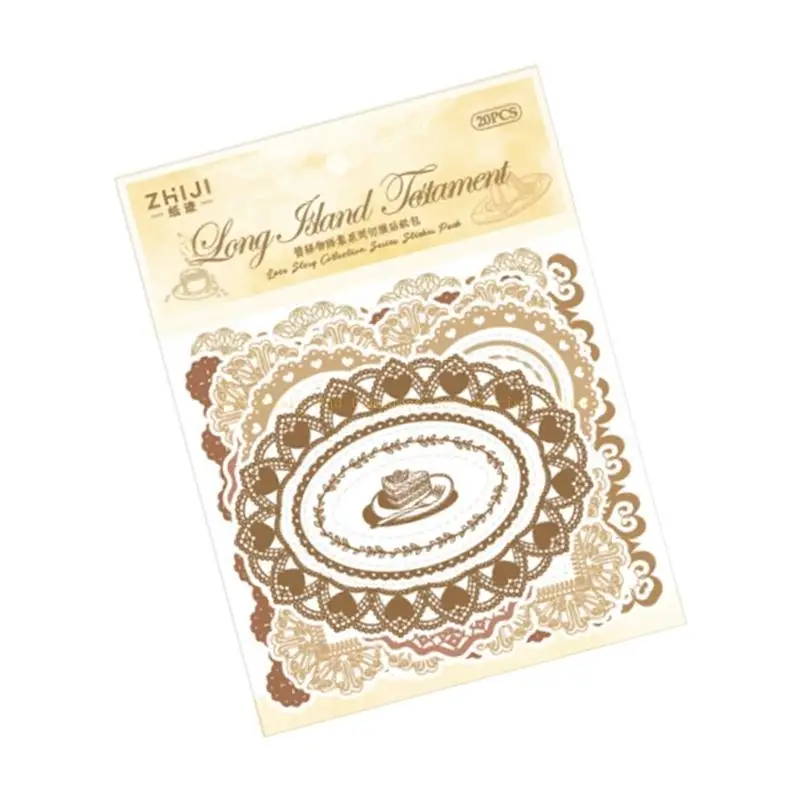 20 Sheets Landscape Sticker Retro Decorative Sticker Stationery Sticker Scrapbook Sticker for Greeting Card Journal