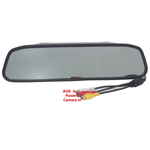 Imagen 2 del producto Monitor de espejo retrovisor de coche, sistema de aparcamiento automático de 4,3 pulgadas para visión nocturna LED, cámara de marcha atrás CCD
