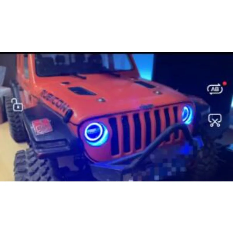 Angel Eyes LED Light, 8 Colors Switch For YK4082V3/4102 SCX6/SCX10 RLAARLO MK07 CROSSRC EMO X4/X2, 7mm Thick, 22/25mm Optional