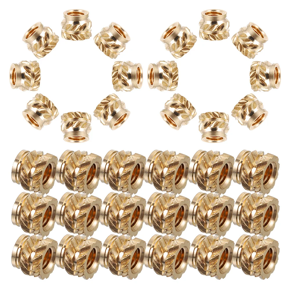 

130pcs 3D Printed Brass Nuts Copper Embedment Heat Set Inserts Threaded Adapter Smooth Surface Hardware