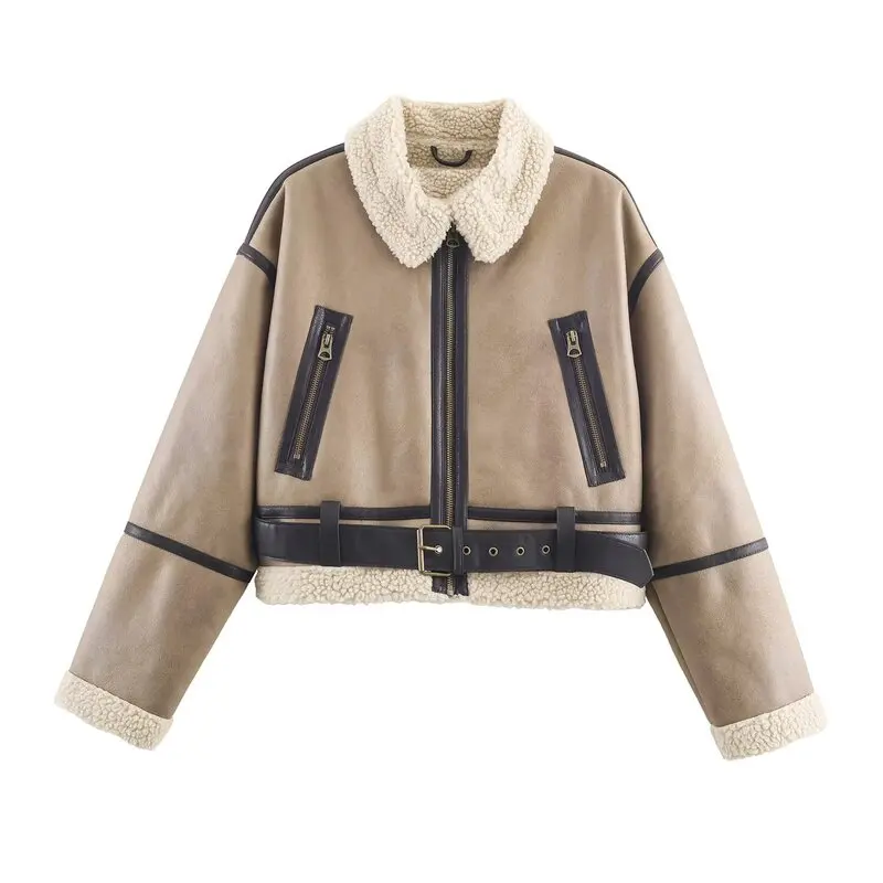 

Двусторонний ор Jaet Женская мода Осень Зима Новый Sle Универсальный дизайн Свободный крой на молнии Све Длинный