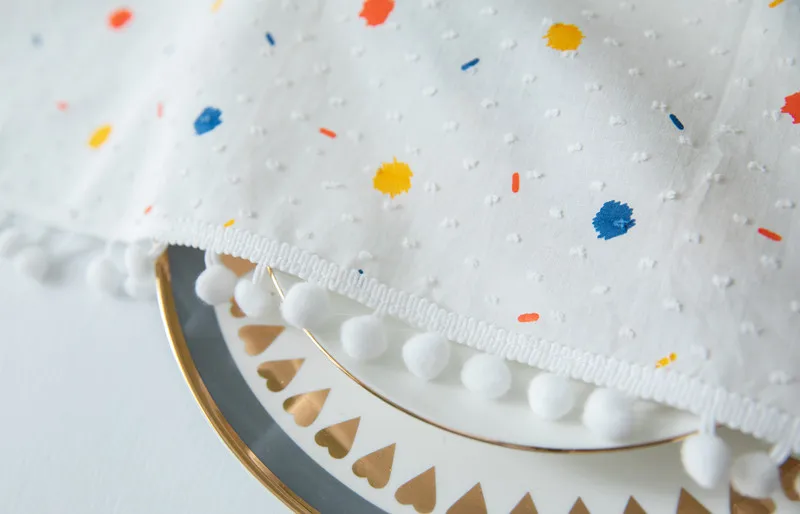Kleines Gänseblümchen-Tischtuch aus Baumwolle im koreanischen Stil, Teetischdekoration, rechteckige Tischdecke für Küche, Hochzeit, Esszimmer – Detail 24