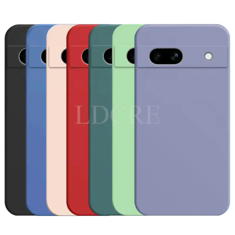 For Google Pixel 8A Case Liquid Silicone Coque For Pixel 8A 8 Pro 7 Pro 6 6A 7A Cover TPU Fundas Protective Case Pixel 7A Cover