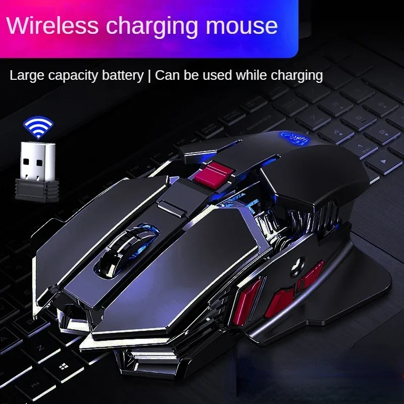 Aula mouse Multifunctional Gaming Side Keys Mouse Rechargeable Mecha style Mice 2.4 G Wireless Ergonomics Dpi adjustable Gamer