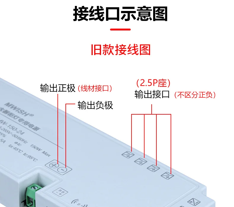 Clothing Cabinet Light Strip Special Power Supply 220 To 12V24V DuPont Interface Induction Switch Light Strip Transformer