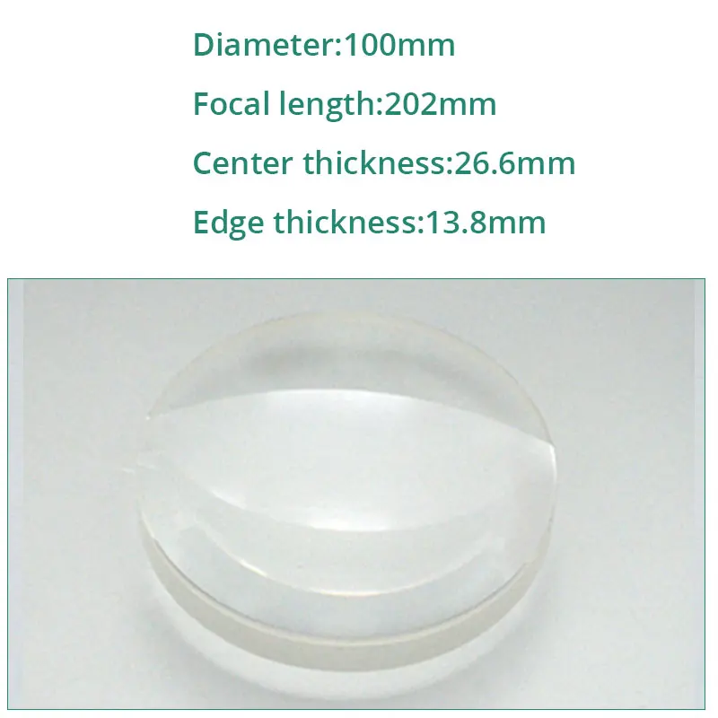 60mm 75mm 100mm Achromatic Doublet Double Convex Lens Focal 300mm 350mm 202mm DIY Astronomic Telescope Objective Lens Biconvex
