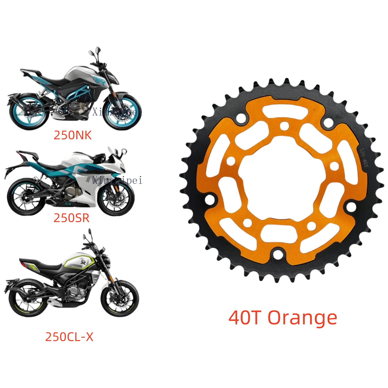 

FOR CFMOTO 250SR 250NK 250CL-X MY22 Large and Small Sprockets Chain Plates Tooth Discs Flywheels 250SR Single Arm Sprockets