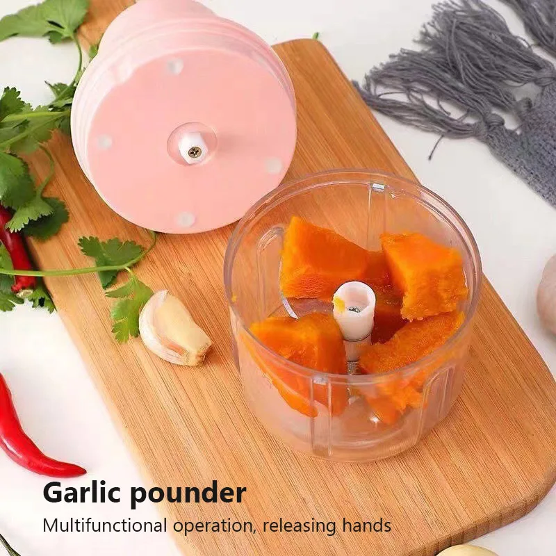 Meat Grinder Electric Garlic Crusher Food Chopper Mini Garlic Masher Vegetable Chopper Machine USB Wireless Kitchen Blender Tool