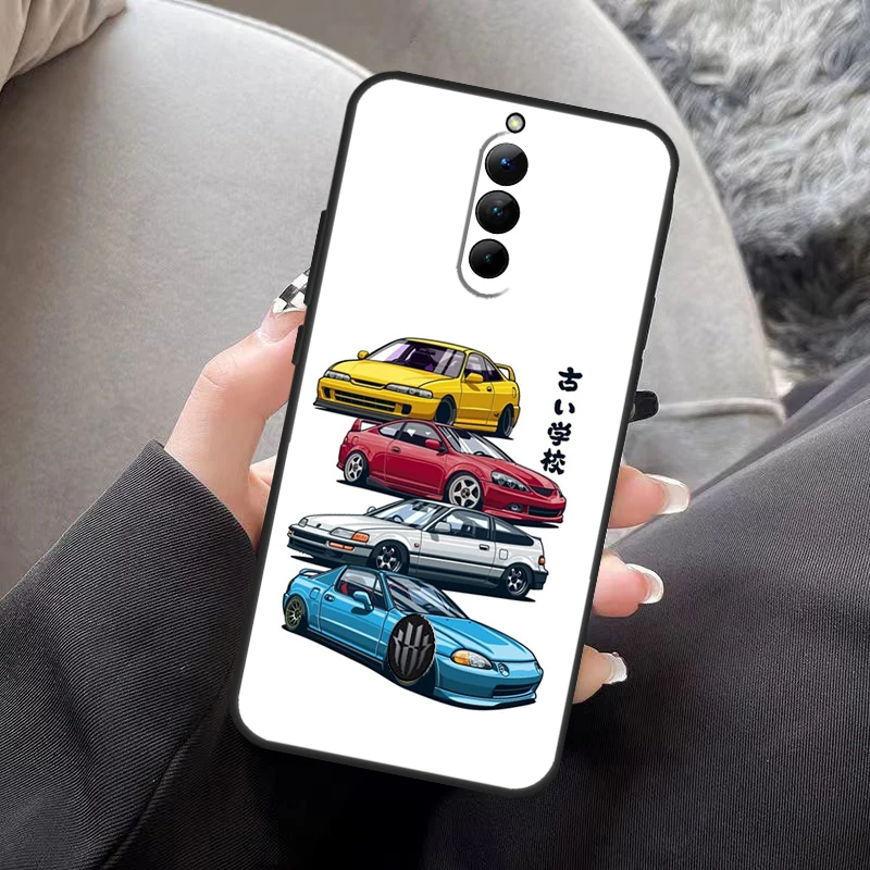 Samochód sportowy JDM Drift etui na ZTE Nubia czerwona magia 8 Pro Plus 6S 7S 6 7 Pro 6R 5G 5S powrót obudowa