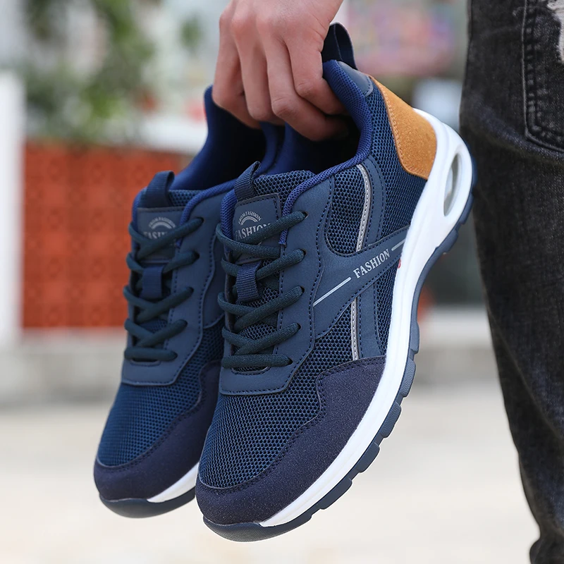 Herren Casual Laufschuhe Atmungsaktive Trendige Niedrige Schnür-Sportschuhe für Reisen und Laufen im Sommer und Frühling – Detail 2