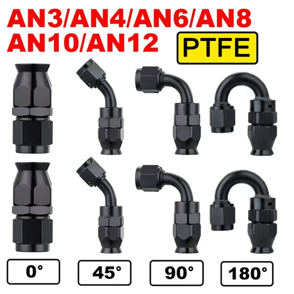 

PTFE modified automotive parts oil cold joint AN4 AN6 AN8 AN10 AN12 PTFE oil pipe quick connector