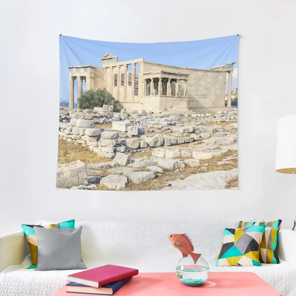 

A classic greek view in Athens Tapestry Aesthetic Room Decors Decoration For Rooms Custom Tapestry