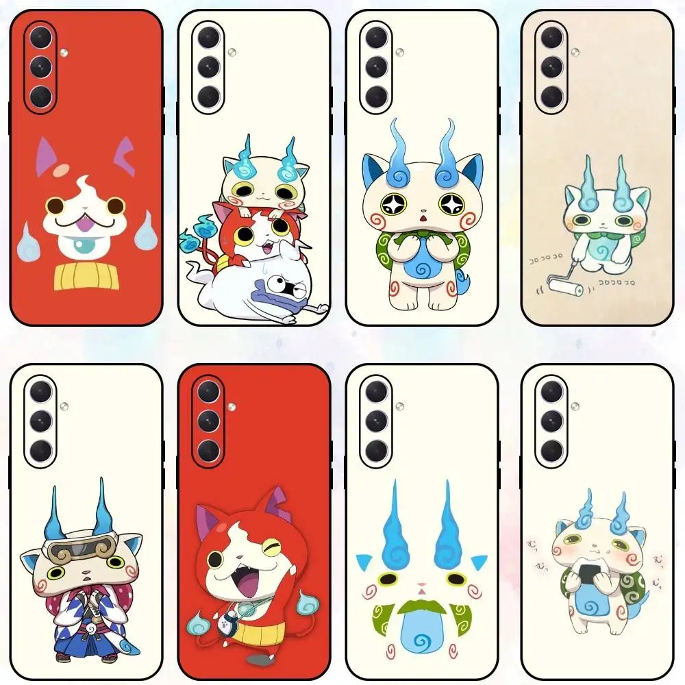 K-Komasan Buchinyan Y-Yo kai W-Watch   Phone Case For Samsung Galaxy A73,A72,A71,A70,A53,A52,A51,Others Soft Black Shell