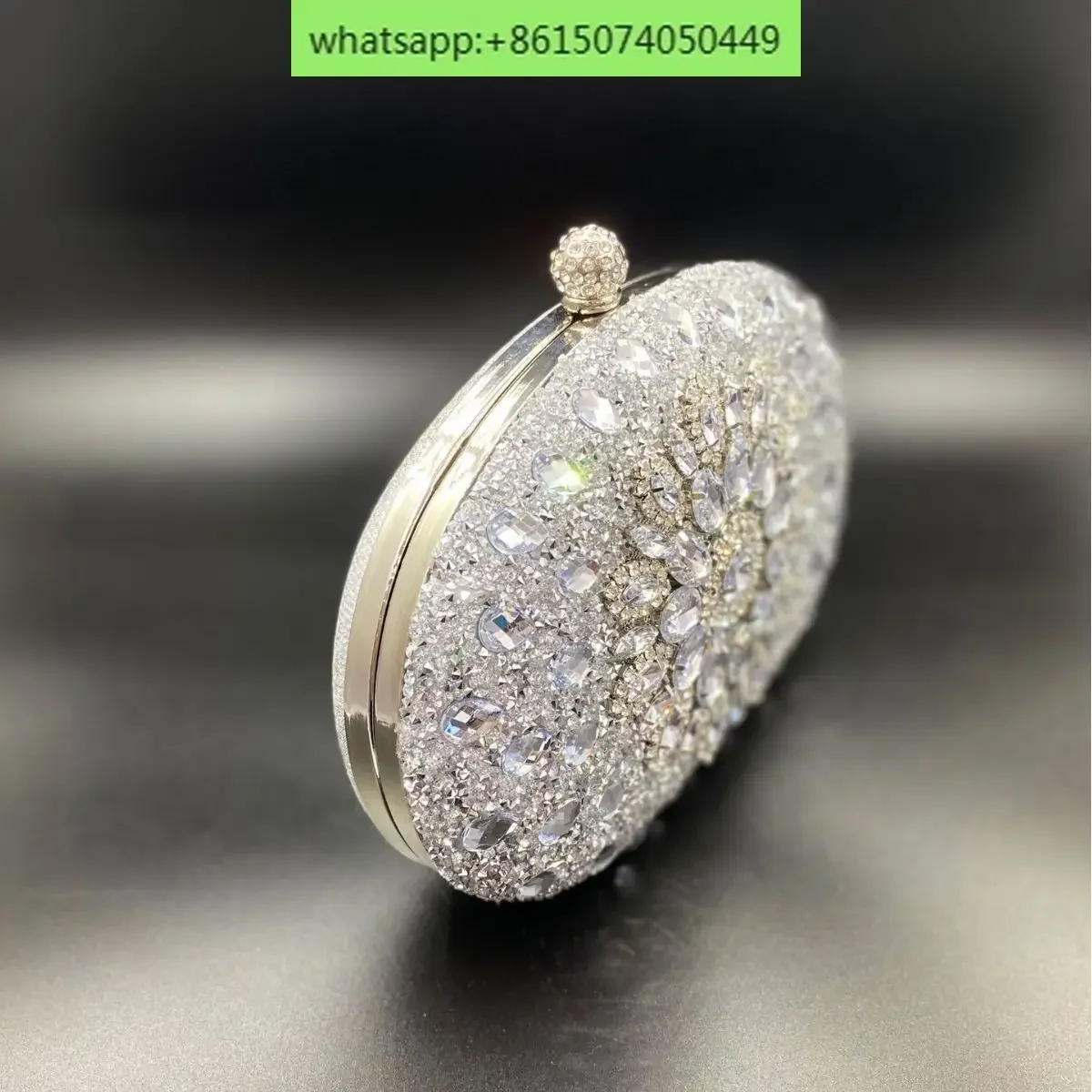 

Shell bag full of diamonds, glittering pink glass, rhinestone bag, birthday, wedding, banquet, fashionable hand-held bag