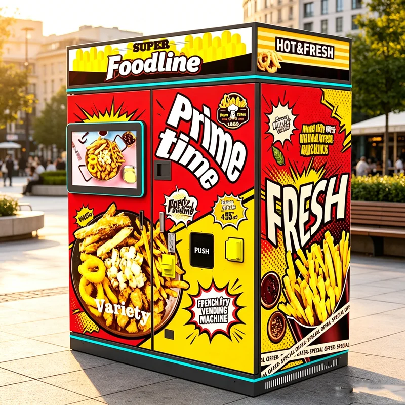 French Fries Vending Machine Fully Automatic French Fries Machine Automatic Potato Chips Vending Machine Outdoor Bussines OME