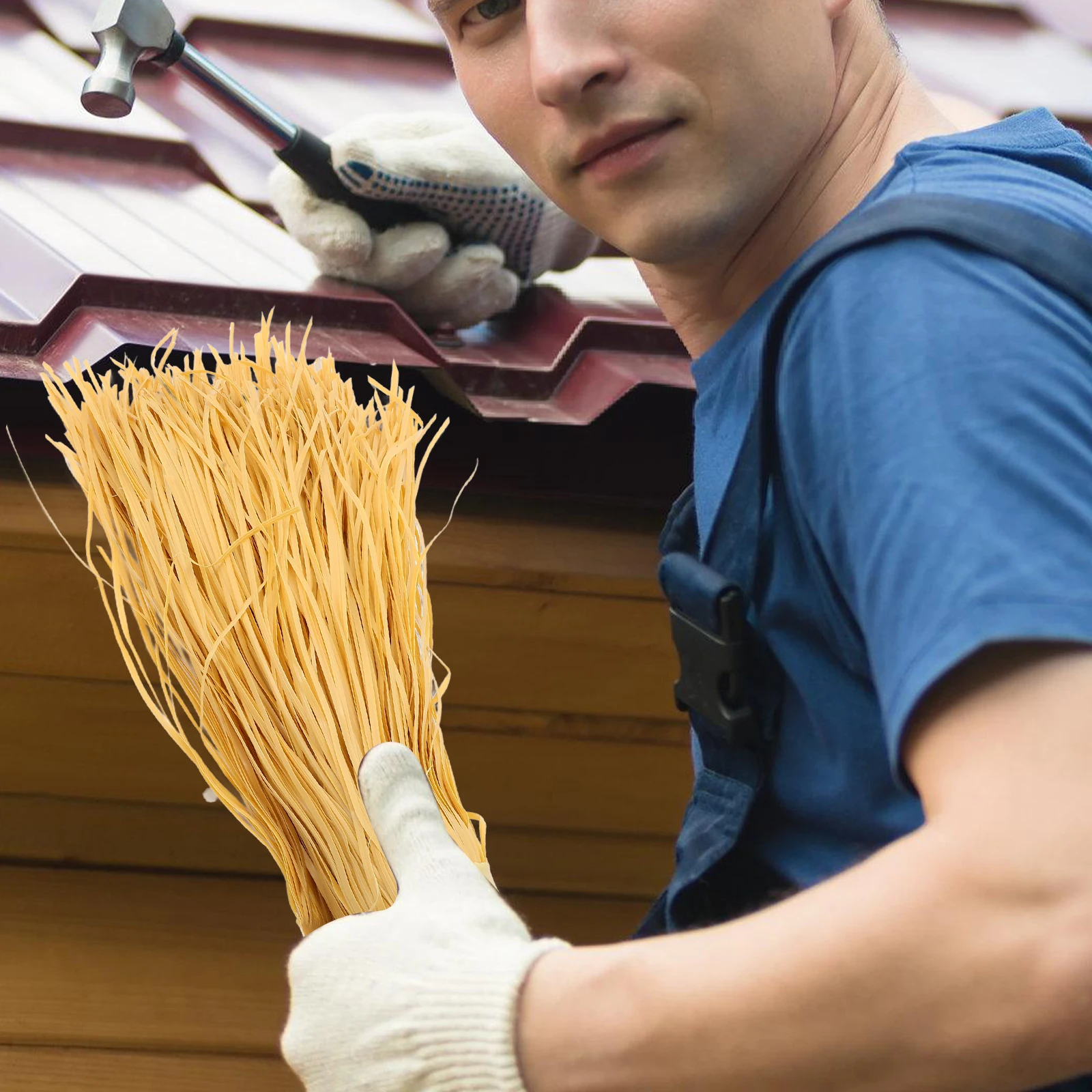 

Simulated Thatch Roof Artificial Fireproof Straw Roof Durable Decorative Straw Cover for Garden Hut Bar Wall Landscape DIY