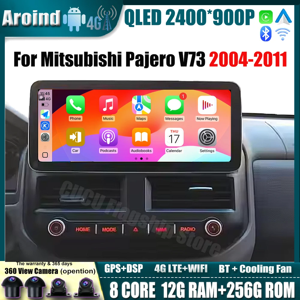 

Car Radio For Mitsubishi Pajero V73 2004 2005 2006-2011 QLED Screen Multimedia Video Player Navigation GPS Car Accessory 4G LTE