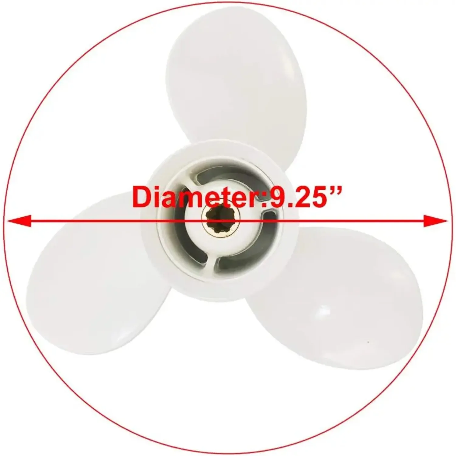 9 1/4x8-P Boat Propeller 683-45947-00-EL 63V-45947-00-EL for Yamaha Outboard Motor 9.9HP 15HP 20HP 8 Tooth