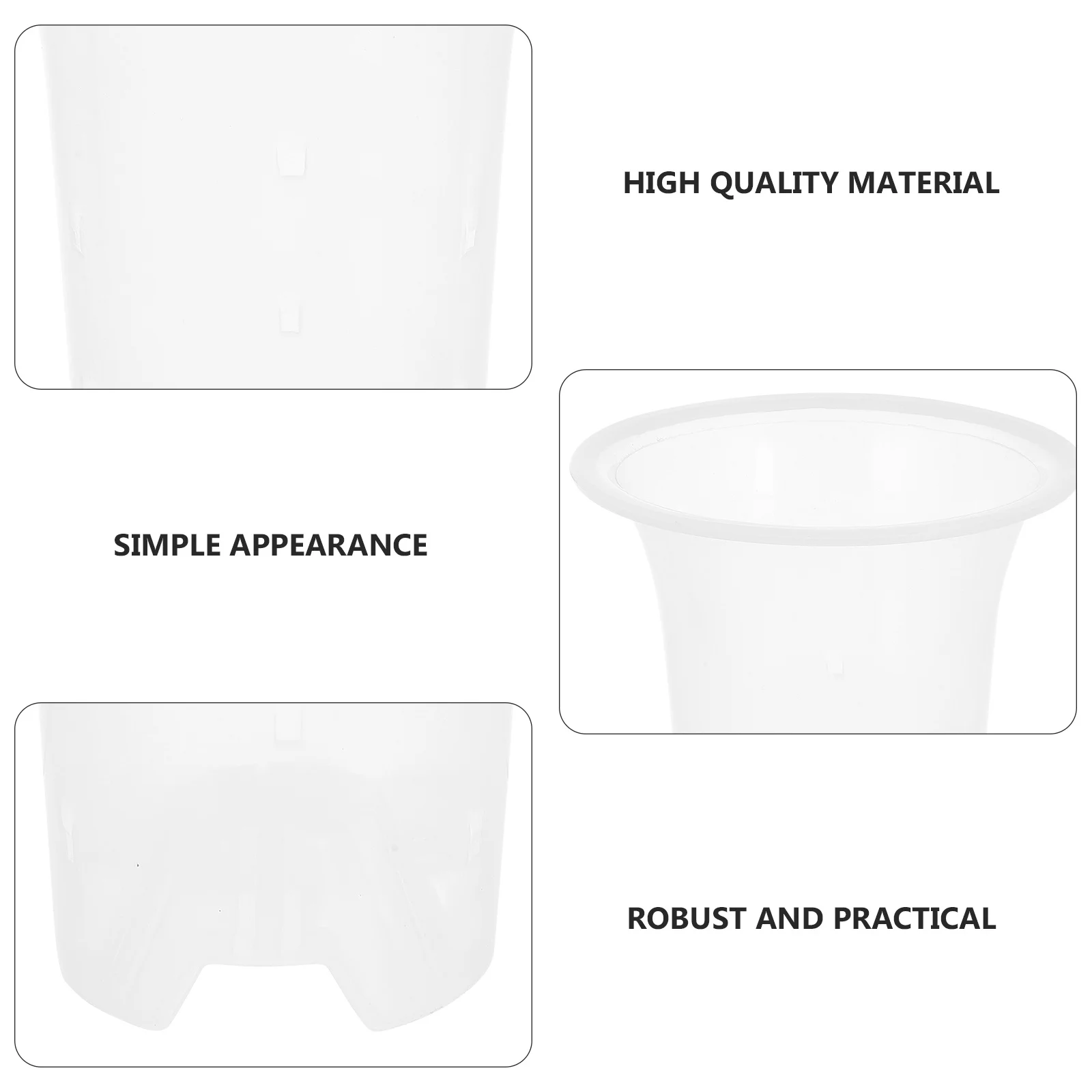 

5Pcs Orchid Planting Pots Durable Plastic Flower Planters Effective Drainage for Transplanting Indoor Outdoor Plant Cultivation