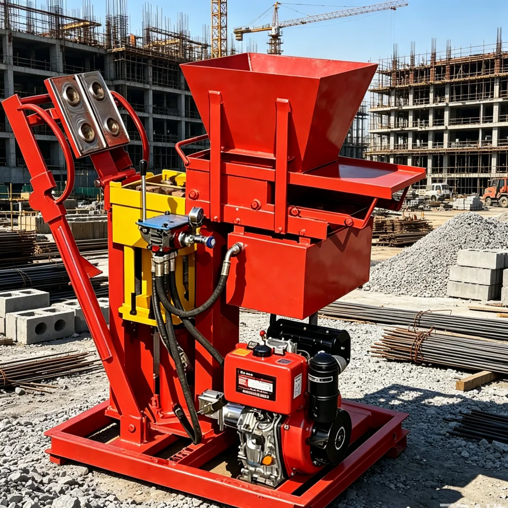 Labor‑saving Concrete Block Maker Brick Making Machine for On‑site Construction Cement Hollow Block Fabrication