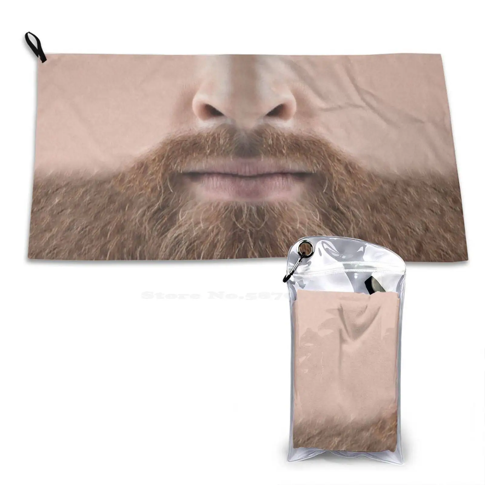 Real Man Beard Sport Towels Outdoor Hiking Cycling Swimming Real Beard Man Funny Hipster