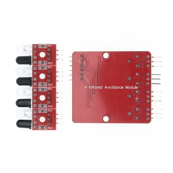 4-channel infrared detection tracking photoelectric sensor intelligent tracking trolley module black and white line recognition