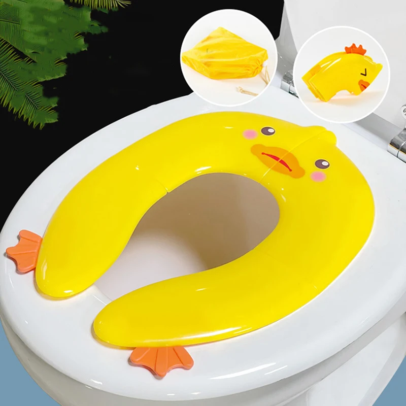 Children\'s Toilet Seat Baby Travel Folding Potty Seat Toddler Portable Toilet Training Seat Children Pot Chair Mat