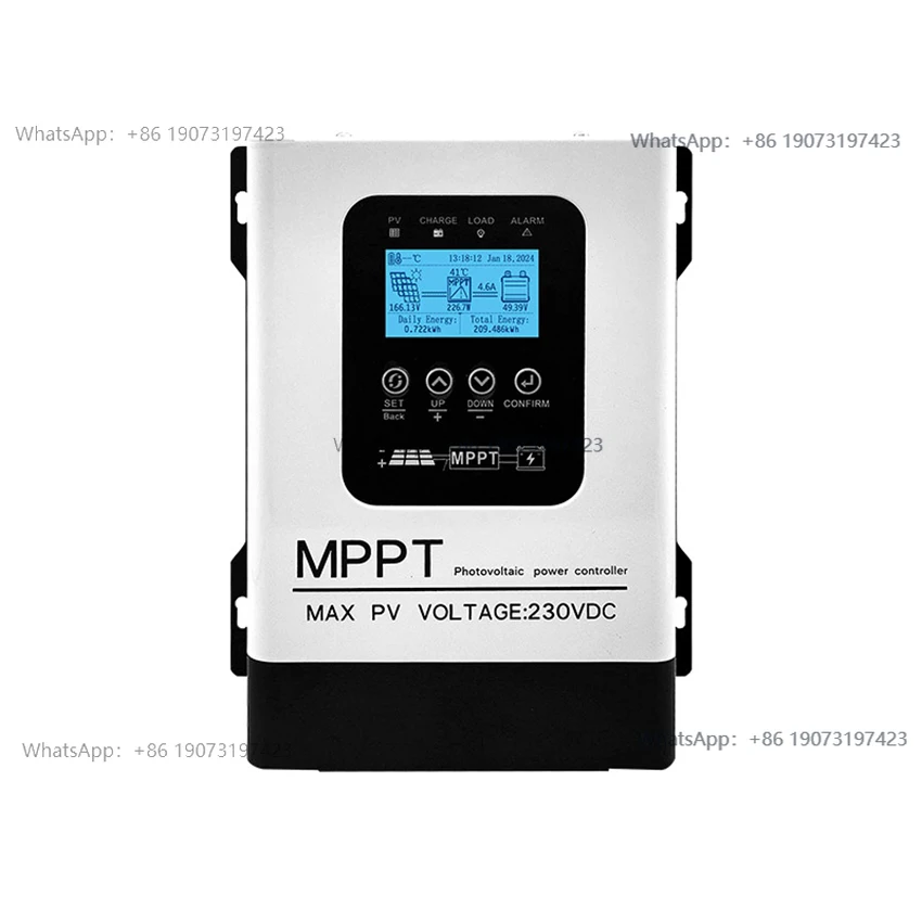 Auto 12V-96V MPPT 60A  Solar Charge Controller 230V LCD Touch For Lifepo4 Lithium GELLead Acid Home Solar Panel System