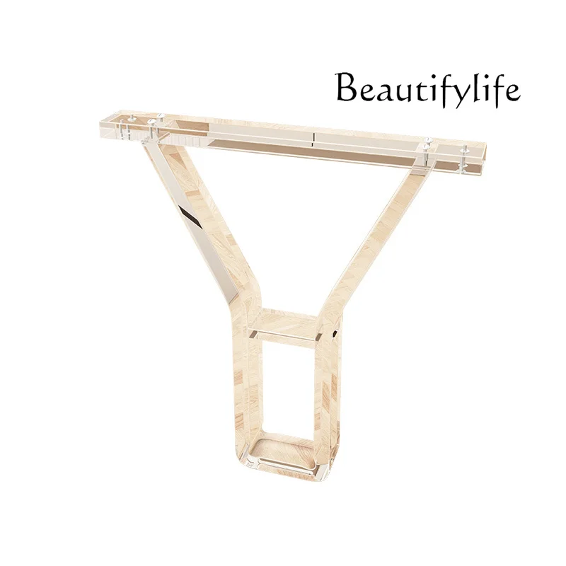 

Acrylic transparent table legs suspended dresser table foot support frame rock slab island table bar unilateral support legs