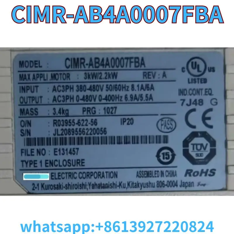 Used Frequency converter CIMR-AB4A0007FBA test OK Fast Shipping